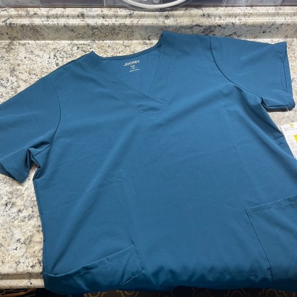 Womens Jockey Scrubs Dark Teal Size XL Shirt Top - Picture 1 of 10